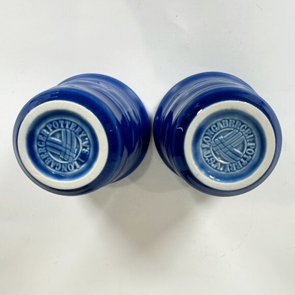 NEW Longaberger Woven Traditions Votive Cups Set of 2 Cornflower Blue USA Made - Picture 7 of 9